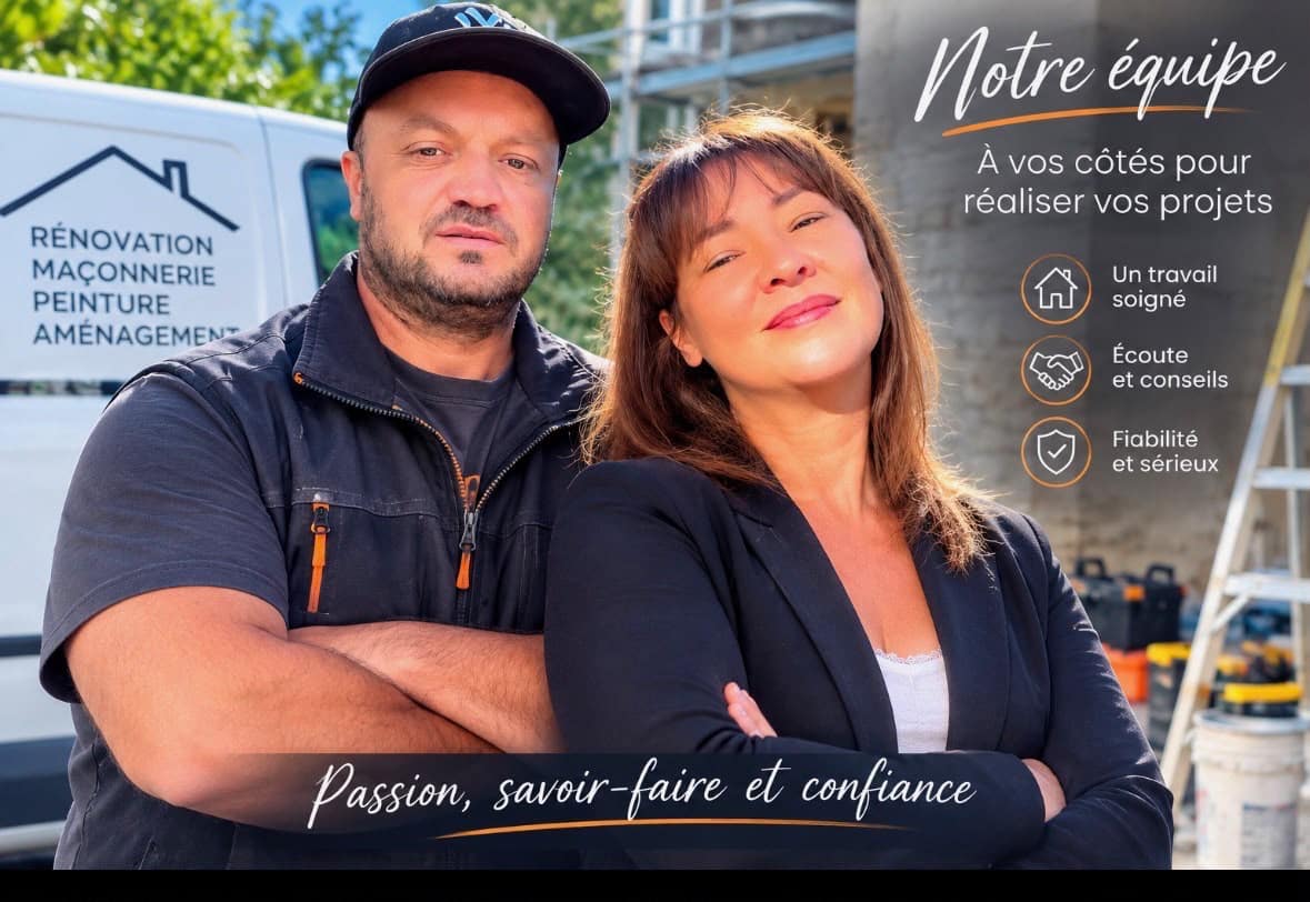Luigi et Elisa, dirigeants d’Agira Bâtiments